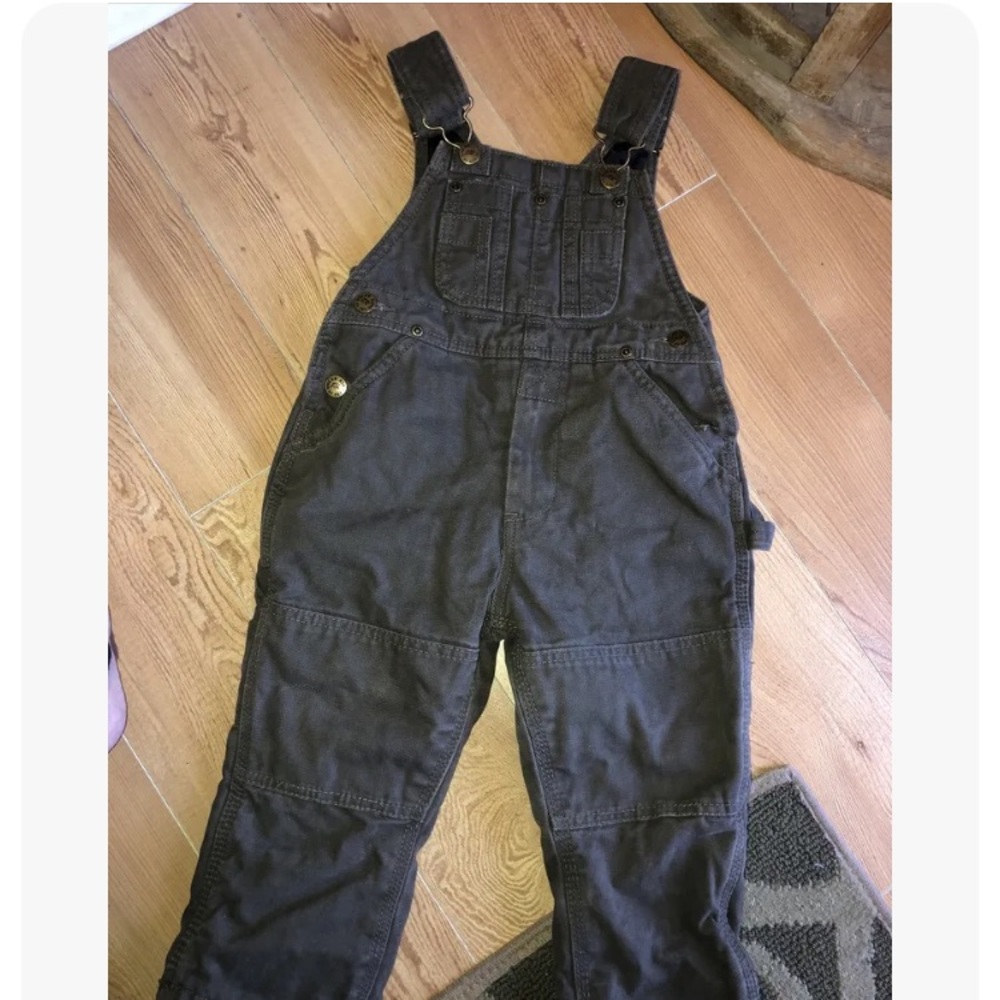 KEY POLAR KING INSULATED DUCK BIB OVERALLS, BROWN Size 2T Toddler